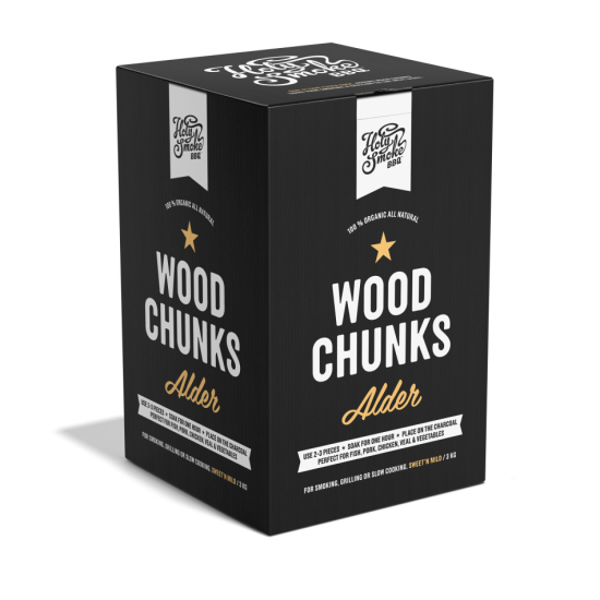 HOLY SMOKE BBQ SMOKE WOOD CHUNKS ALDER 3 KG i gruppen Mat & Dryck / Mat hos Familjekortet Sverige AB (10020_HSBBQ-3-SWALD)