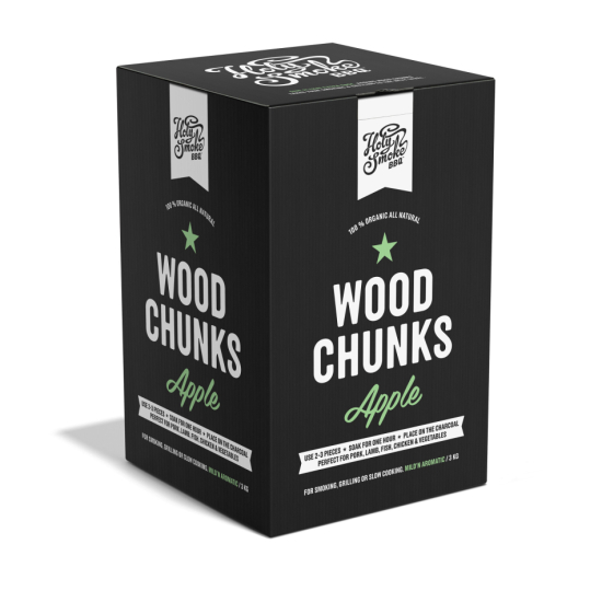 HOLY SMOKE BBQ  SMOKE WOOD CHUNKS APPLE 3 KG i gruppen Mat & Dryck / Mat hos Familjekortet Sverige AB (10020_HSBBQ-3-SWAPL)