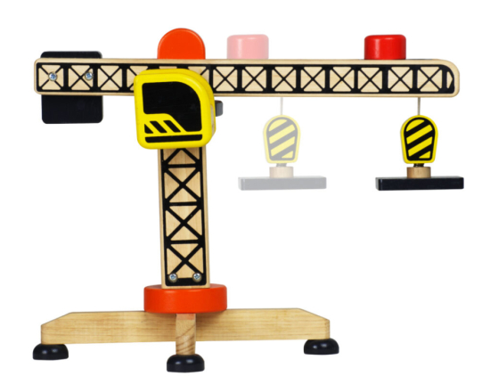Lyftkran - en rejäl träleksak för de mindre barnen i gruppen Barn & Baby / Leksaker / Träleksaker hos Familjekortet Sverige AB (10093_2049)