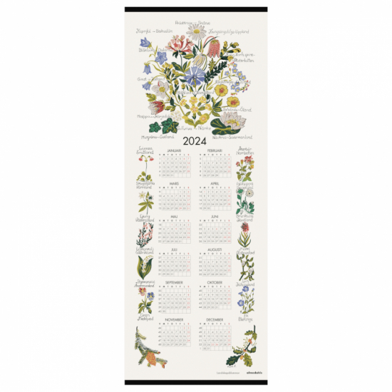 Landskapsblommor, kalender 2024 i gruppen Hem / Inredning hos Familjekortet Sverige AB (10104_100494-0024)