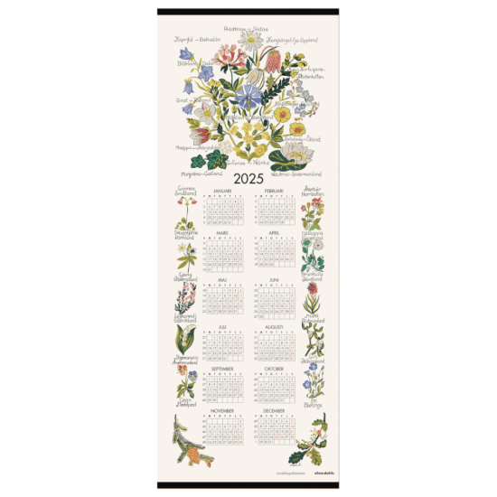 Landskapsblommor, kalender 2025 i gruppen Hem / Inredning hos Familjekortet Sverige AB (10104_100494-0025)