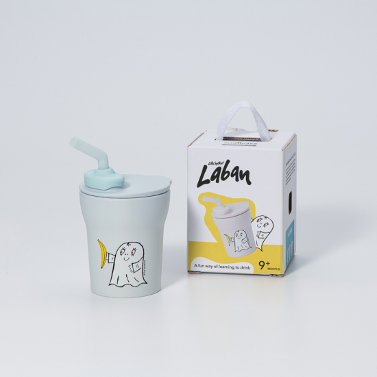 Spöket Laban 1-2-3 Sip! Barnmugg - Aqua i gruppen Barn & Baby / Äta & Dricka hos Familjekortet Sverige AB (10248_LBCPA)