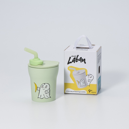 Spöket Laban 1-2-3 Sip! Barnmugg - Keylime i gruppen Barn & Baby / Äta & Dricka hos Familjekortet Sverige AB (10248_LBCPK)